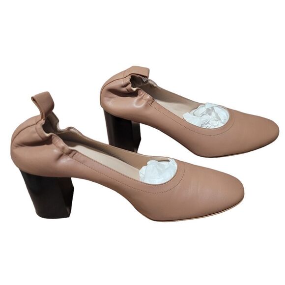 Everlane Italian Leather Elastic Back Block Heel - Picture 1 of 4